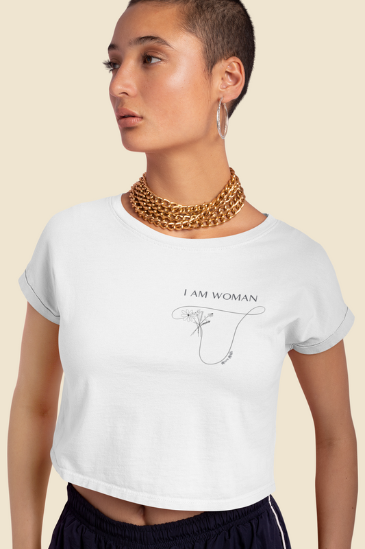 I Am Woman, I Am Unbreakable Crop T-Shirt